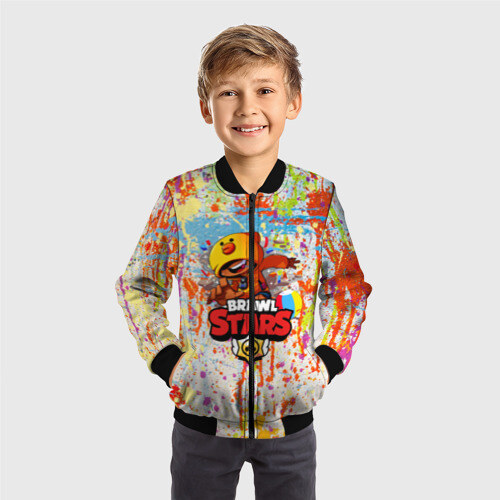 Детский бомбер 3D BRAWL STARS:LEON фото