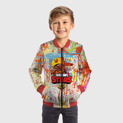 Детский бомбер 3D BRAWL STARS:LEON фото