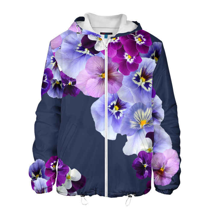 Мужская куртка 3D Анютки фото