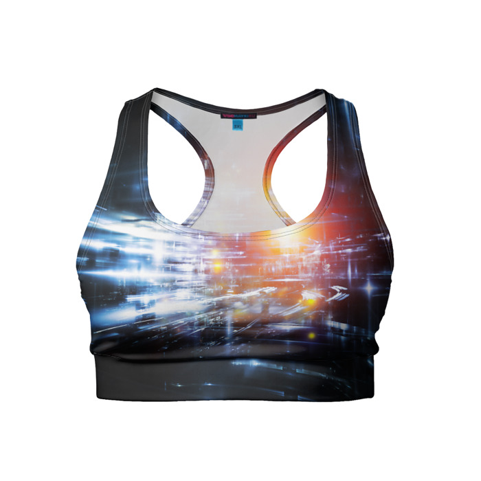 Женский спортивный топ 3D DIGITAL ABSTRACTION фото