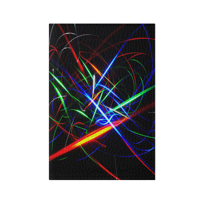 Обложка для паспорта матовая кожа ФРАКТАЛЬНЫЕ ИСКРЫ фото