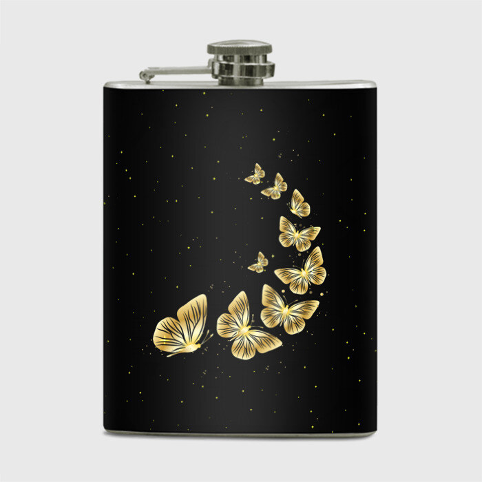 Фляга Golden Butterfly in Space фото