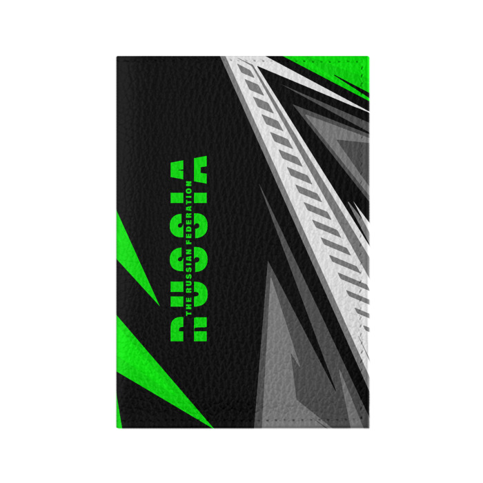 Обложка для паспорта матовая кожа Russia фото