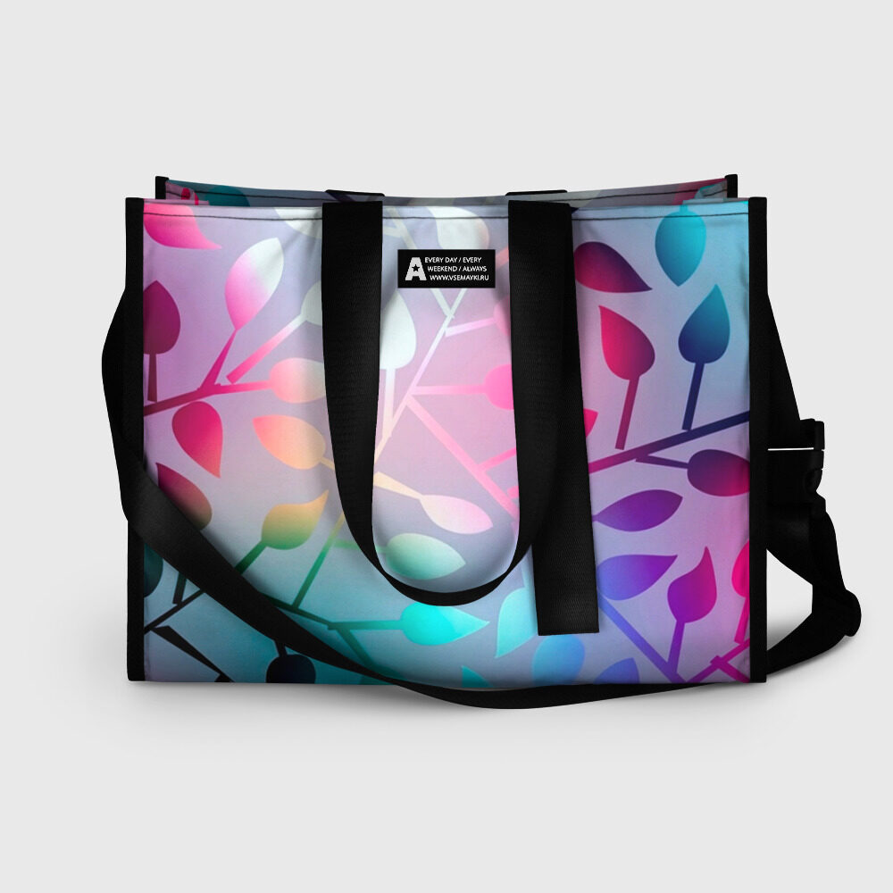 Сумка-шоппер 3D Листья фото