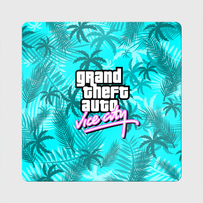 Магнит виниловый Квадрат GTA VICE CITY фото