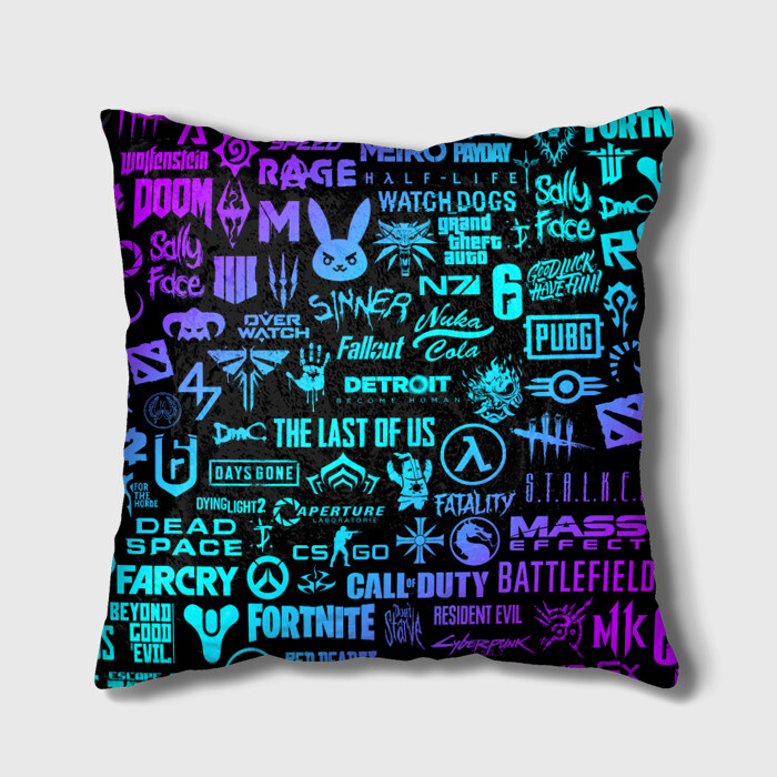 Подушка 3D ЛОГОТИПЫ ИГР фото