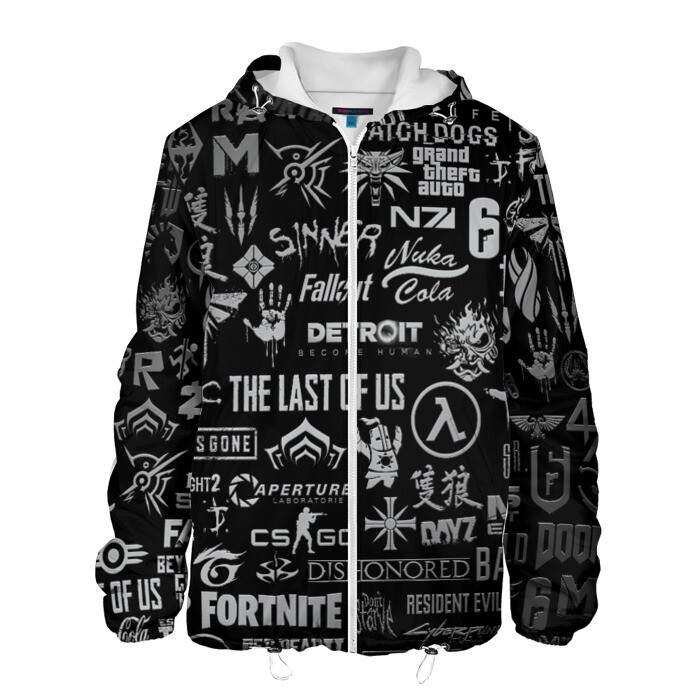 Мужская куртка 3D ЛОГОТИПЫ ИГР фото