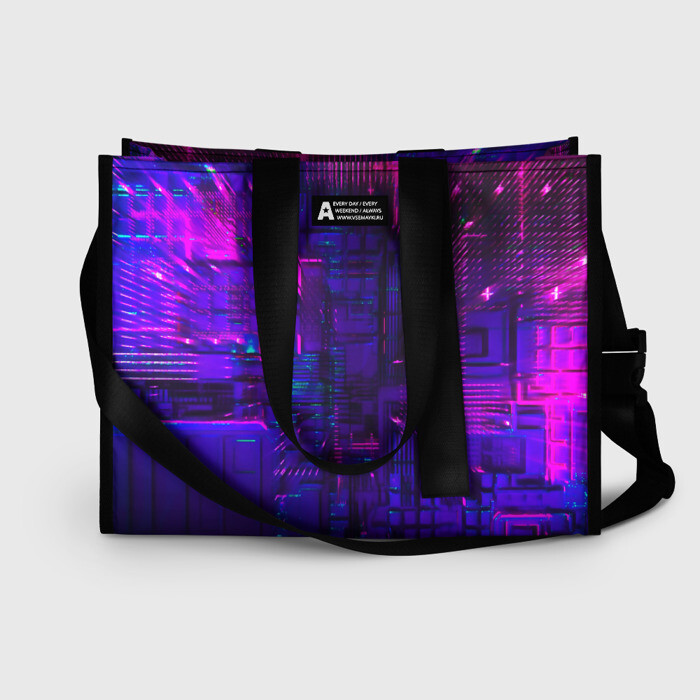 Сумка-шоппер 3D NEON CUBES фото