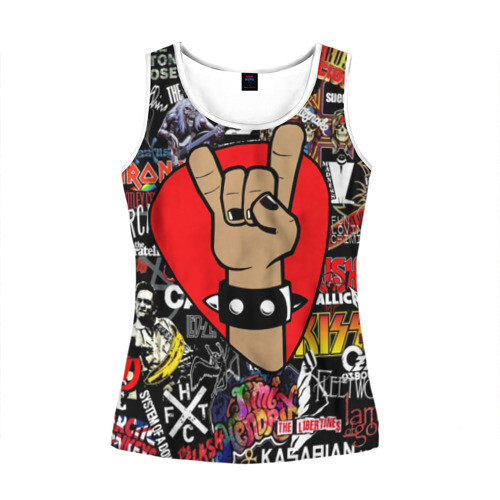 Женская майка 3D Rock | Логотипы фото