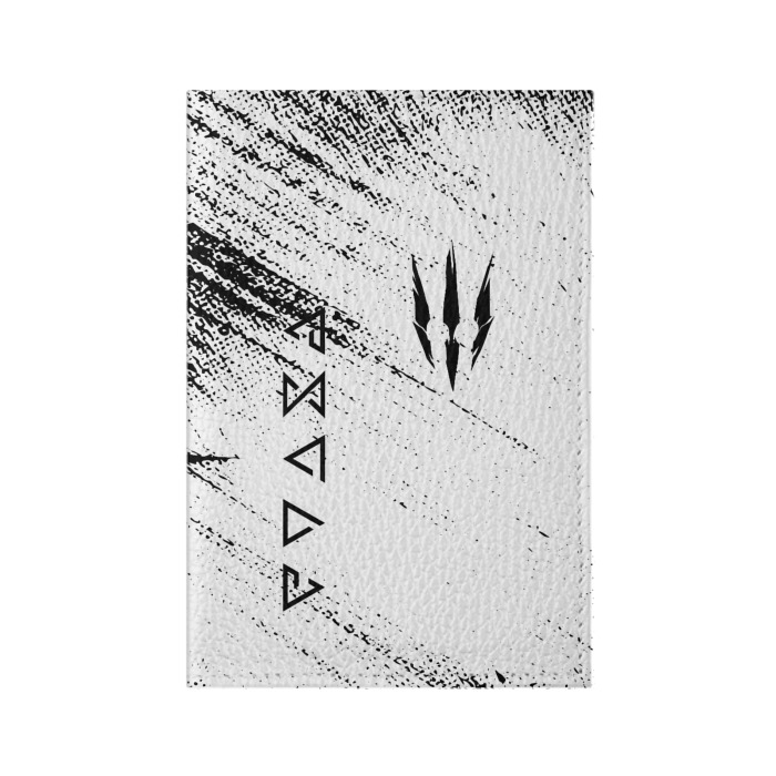 Обложка для паспорта матовая кожа THE WITCHER. фото