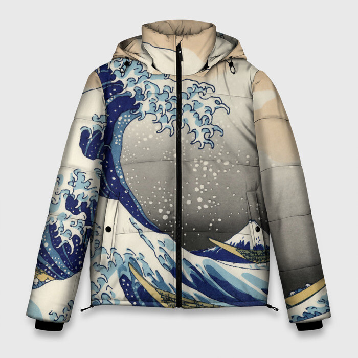 Мужская зимняя куртка 3D ЯПОНСКАЯ КАРТИНА фото