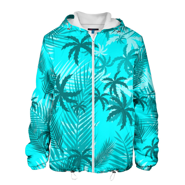 Мужская куртка 3D НЕОНОВЫЕ ПАЛЬМЫ фото