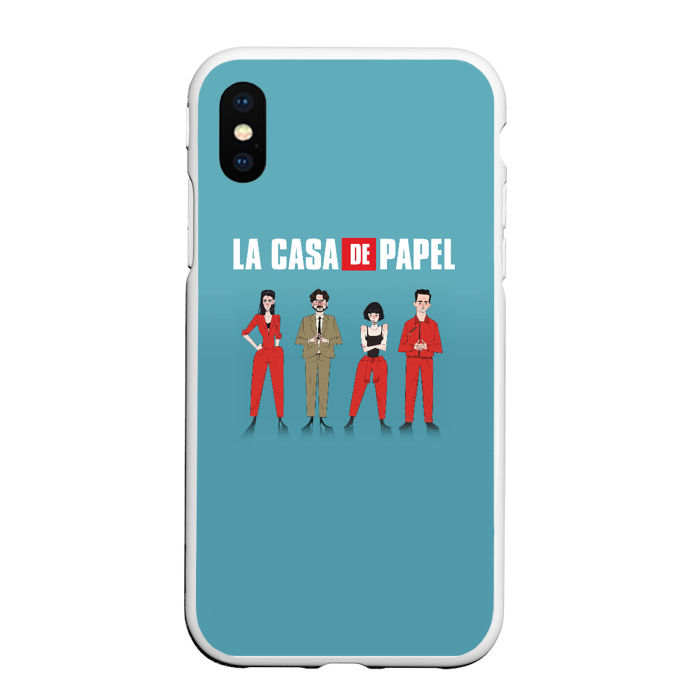 Чехол для iPhone XS Max матовый БУМАЖНЫЙ ДОМ фото