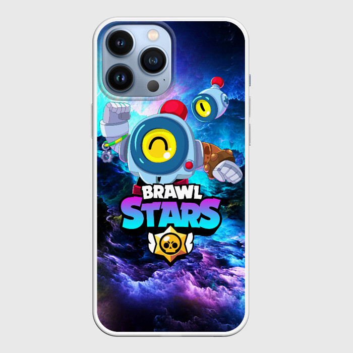 Чехол для iPhone 13 Pro Max BRAWL STARS NANI SPACE NEON фото
