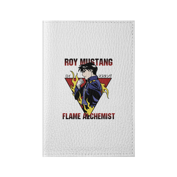 Обложка для паспорта матовая кожа Мустанг Fullmetal alchemist фото