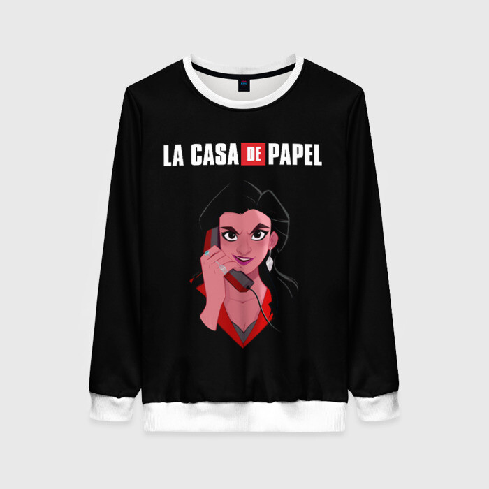 Женский свитшот 3D БУМАЖНЫЙ ДОМ фото