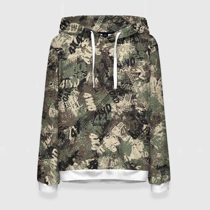 Женская толстовка 3D Off Road камуфляж фото