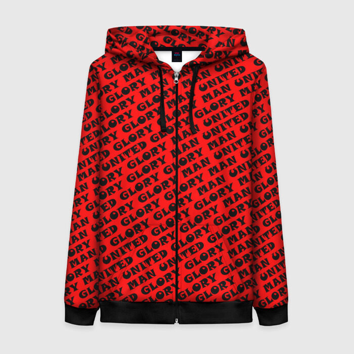 Женская толстовка 3D на молнии Манчестер Юнайтед Glory Glory фото