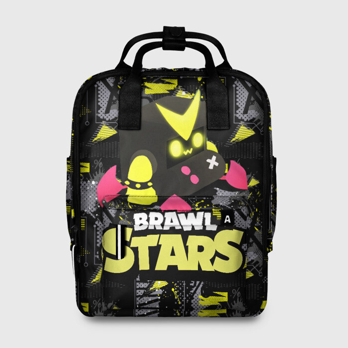 Женский рюкзак 3D 8 bit black brawl stars 8 бит фото