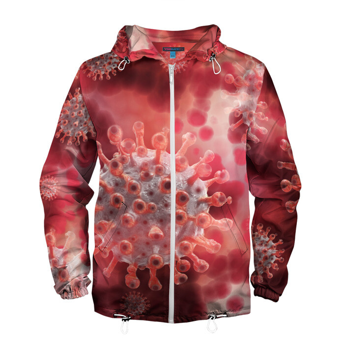 Мужская ветровка 3D Коронавирус фото