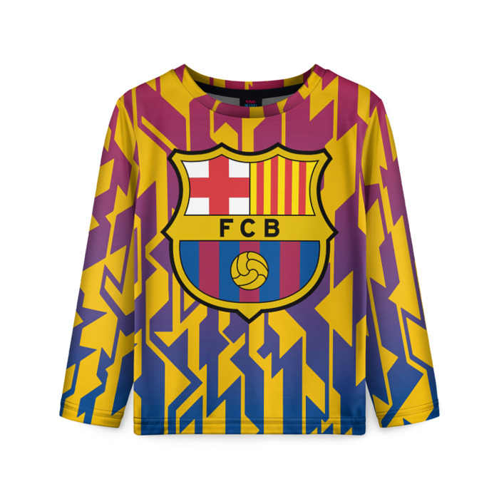 Детский лонгслив 3D FC BARCELONA. фото