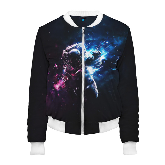 Женский бомбер 3D В космосе(S) фото