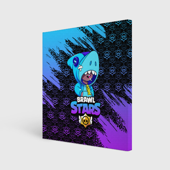 Холст квадратный BRAWL STARS LEON SHARK фото