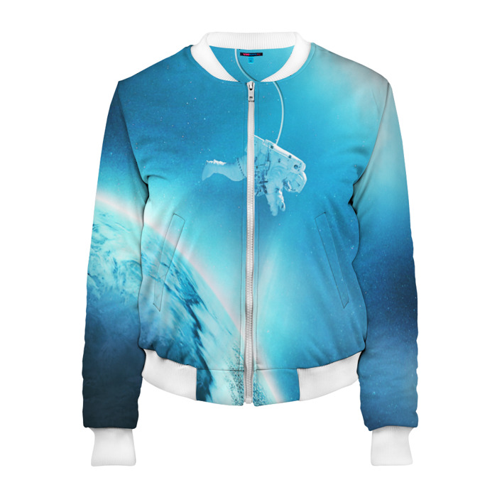 Женский бомбер 3D КОСМОНАВТ фото