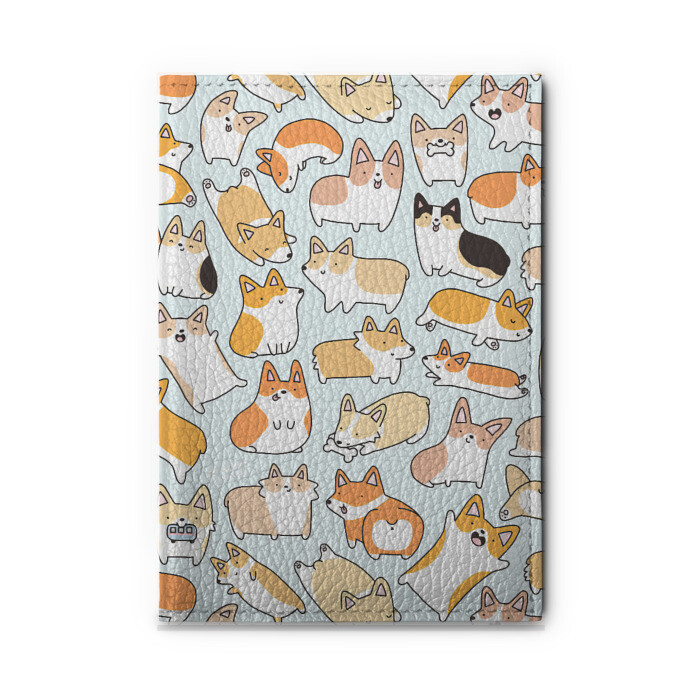 Обложка для автодокументов Стая корги фото