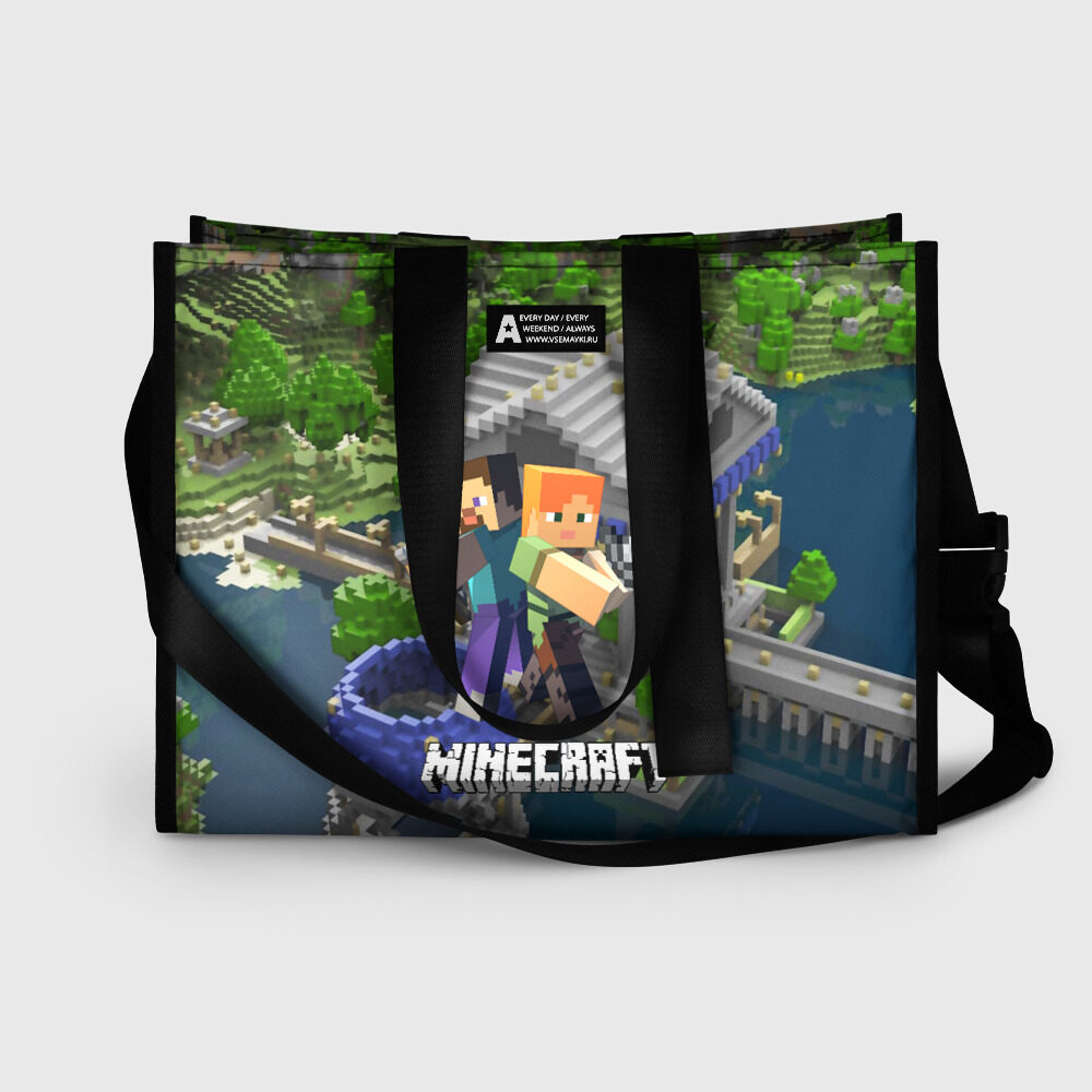 Сумка-шоппер 3D MINECRAFT МАЙНКРАФТ фото