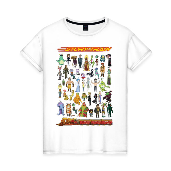 Женская футболка хлопок Story Train фото