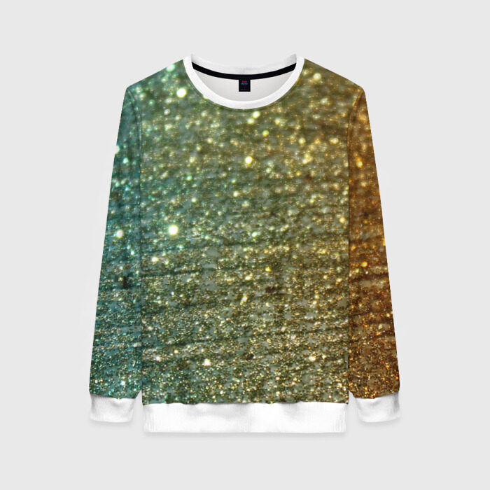 Женский свитшот 3D Бирюзовый блеск фото