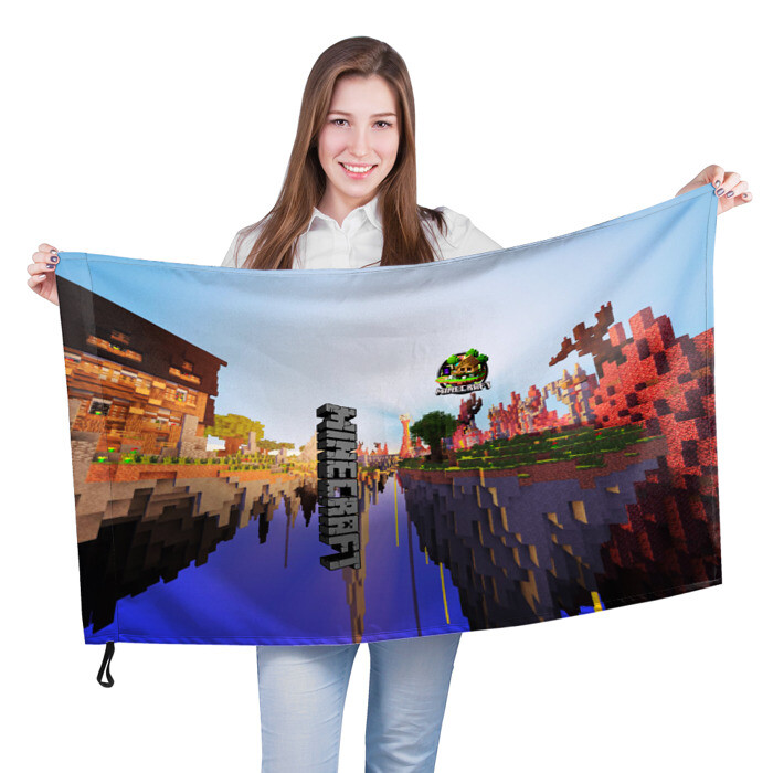 Флаг 3D MINECRAFT фото