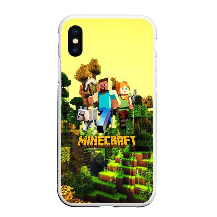 Чехол для iPhone XS Max матовый MINECRAFT МАЙНКРАФТ фото
