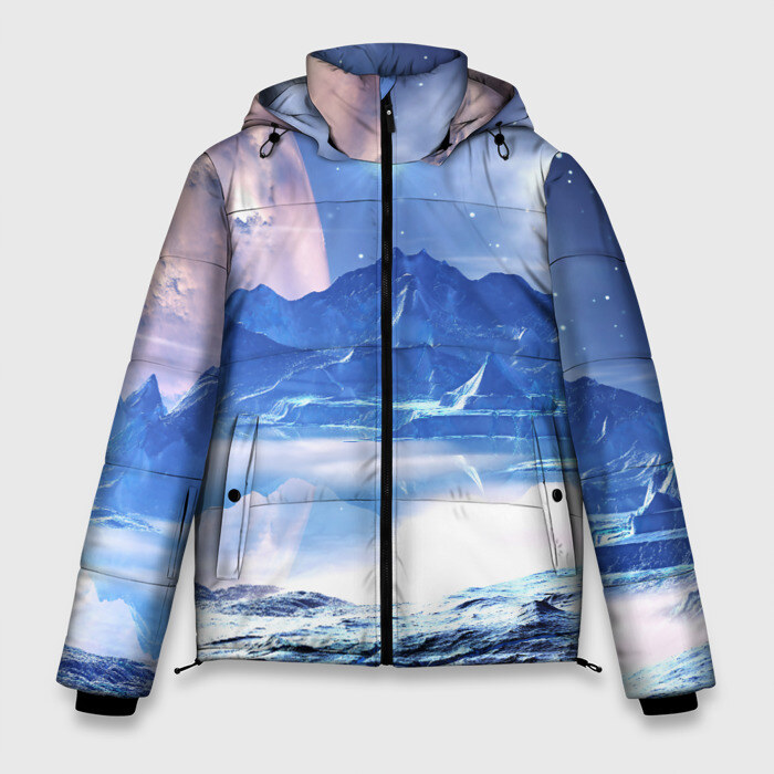 Мужская зимняя куртка 3D Лунная Поверхность(D) фото