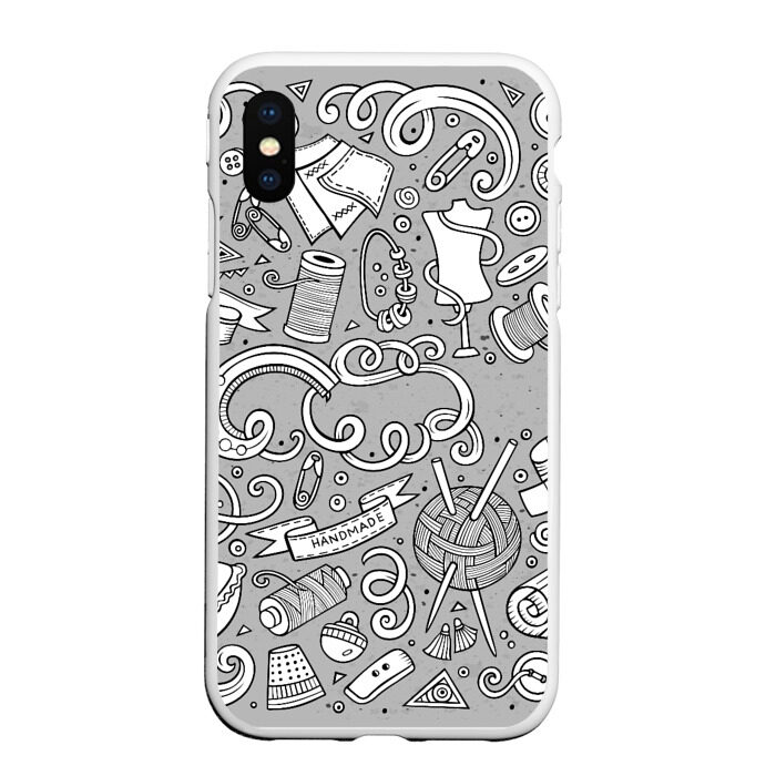 Чехол для iPhone XS Max матовый handmade фото