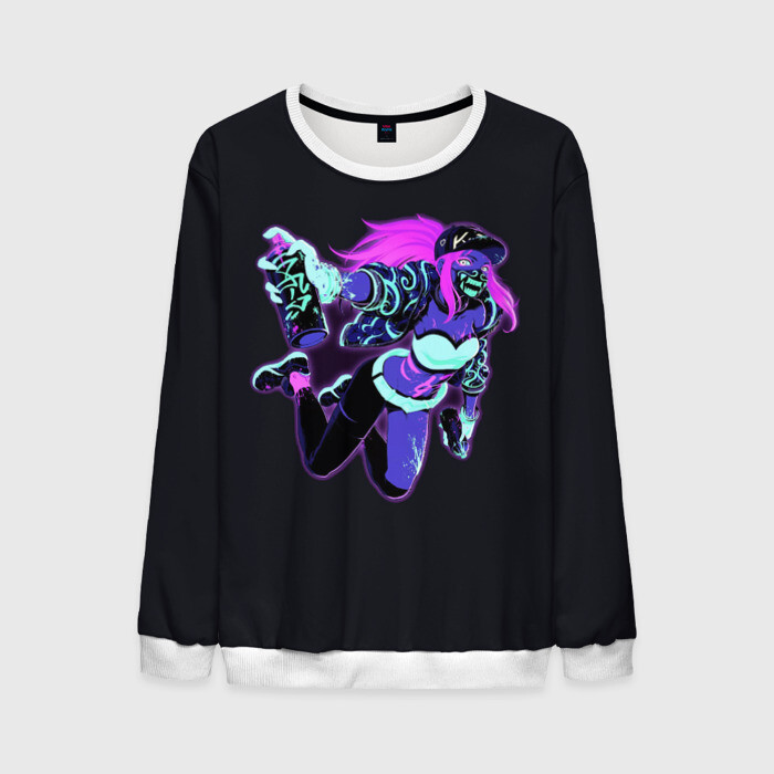 Мужской свитшот 3D Neon Girl фото