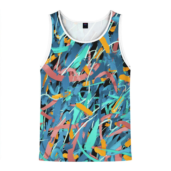 Мужская майка 3D Яркие краски фото