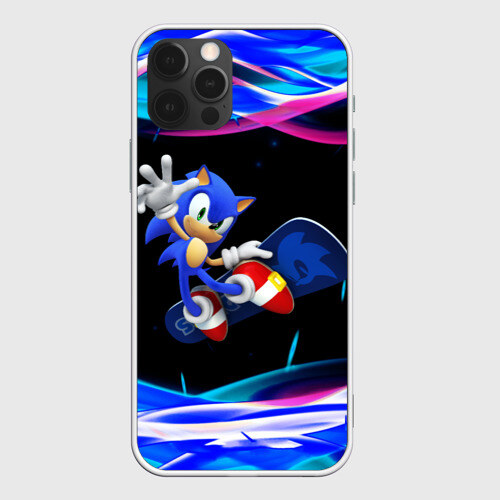 Чехол для iPhone 12 Pro Max Соник на скейте фото