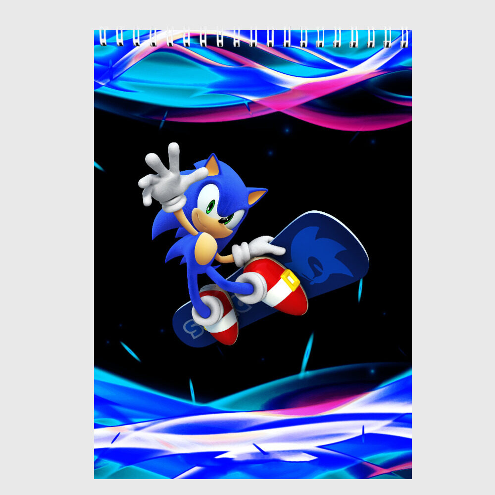 Скетчбук Соник на скейте фото