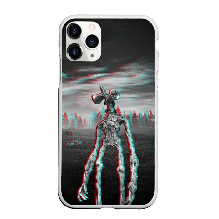 Чехол для iPhone 11 Pro матовый Siren Head Horror Glitch фото