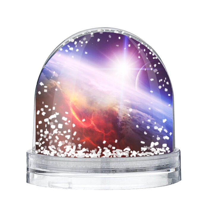 Снежный шар Звезды в неоне фото