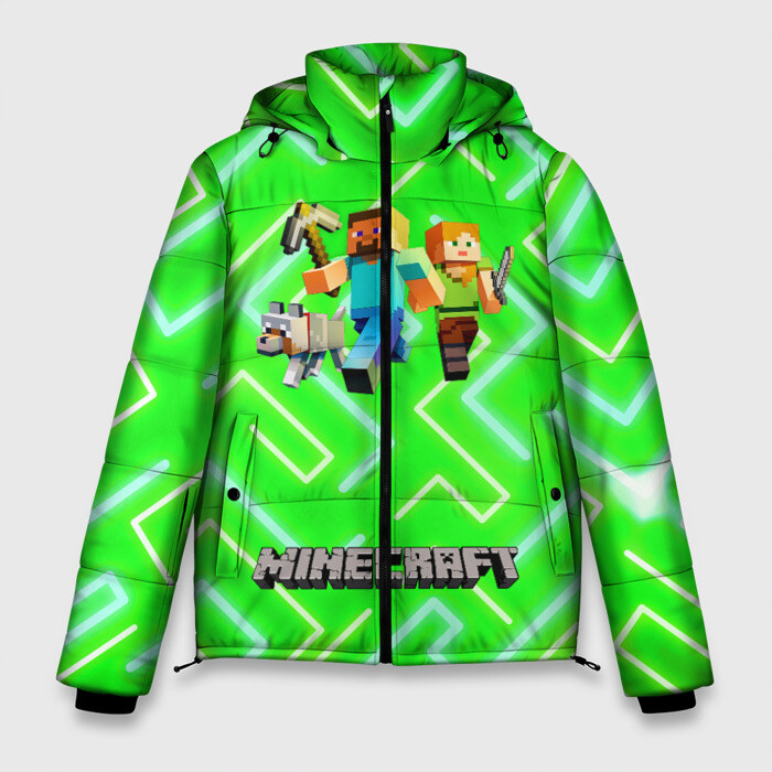 Мужская зимняя куртка 3D Майнкрафт Minecraft фото