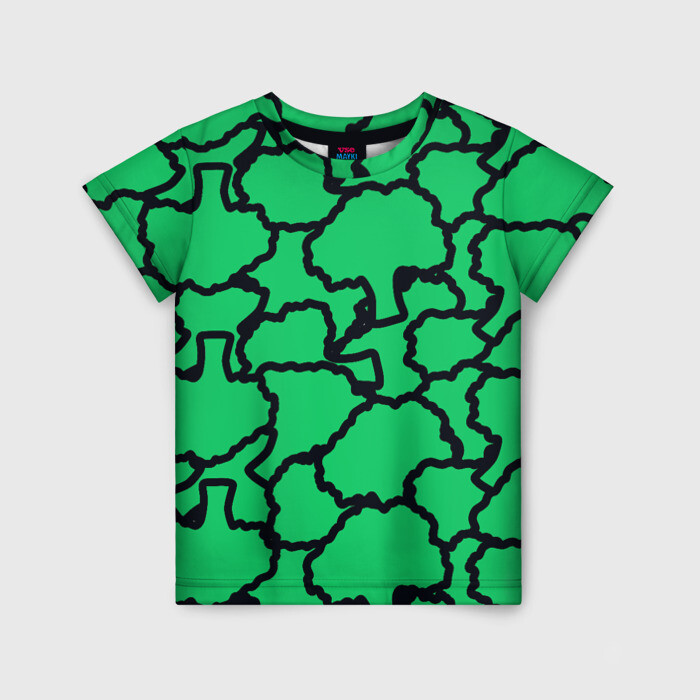 Детская футболка 3D БРОККОЛИ фото