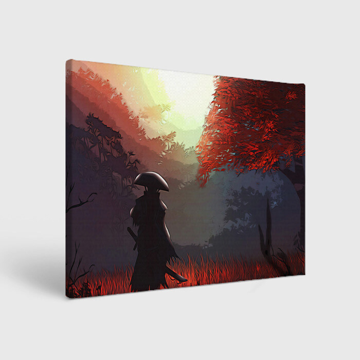 Холст прямоугольный Самурай фото