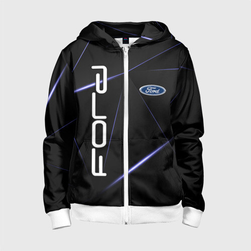 Детская толстовка 3D на молнии FORD фото