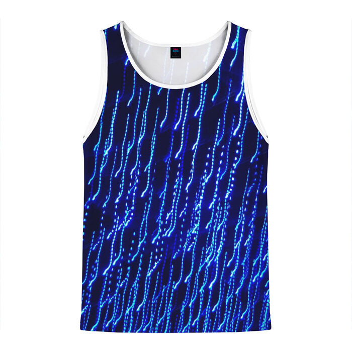 Мужская майка 3D Neon rain фото