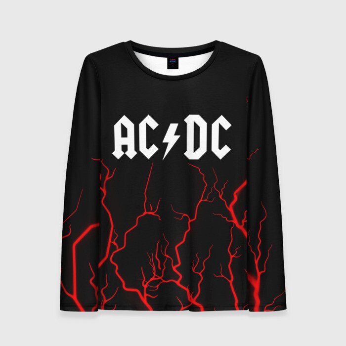 Женский лонгслив 3D AC DС фото