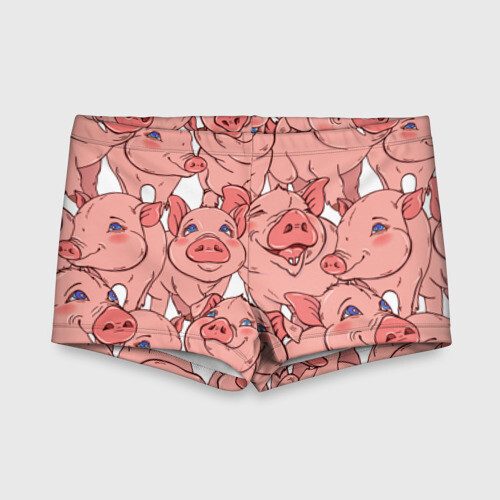 Детские купальные плавки 3D Свиньи фото