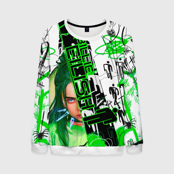 Мужской свитшот 3D Billie Eilish фото